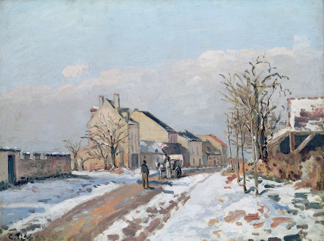 Az út Gisorstól Pontoise-ig, Hóeffektus, 1872 alkotó: Camille Jacob Pissarro