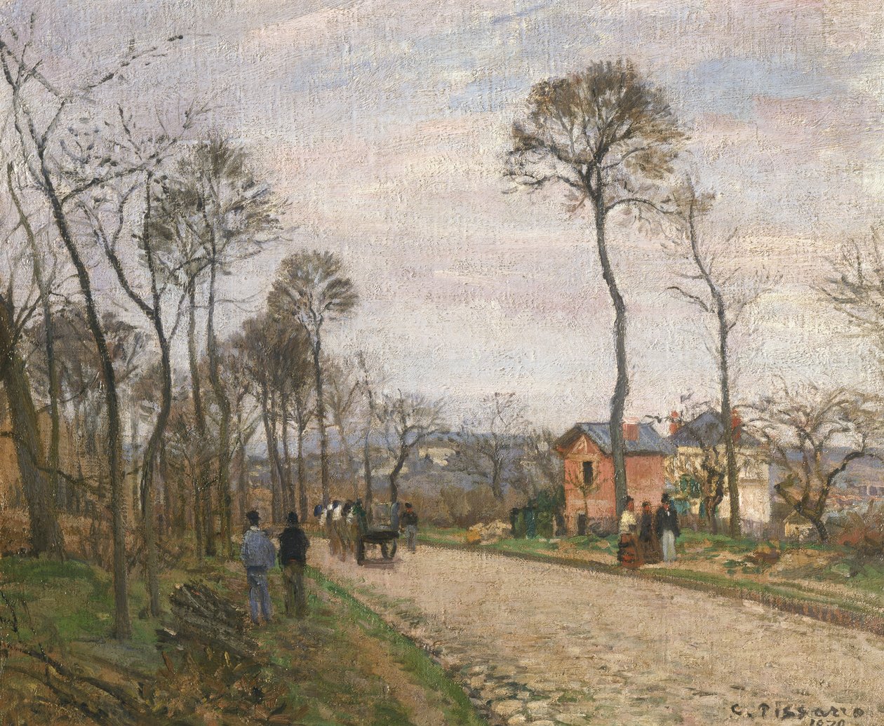 A Louveciennes-i út, 1870 alkotó: Camille Jacob Pissarro