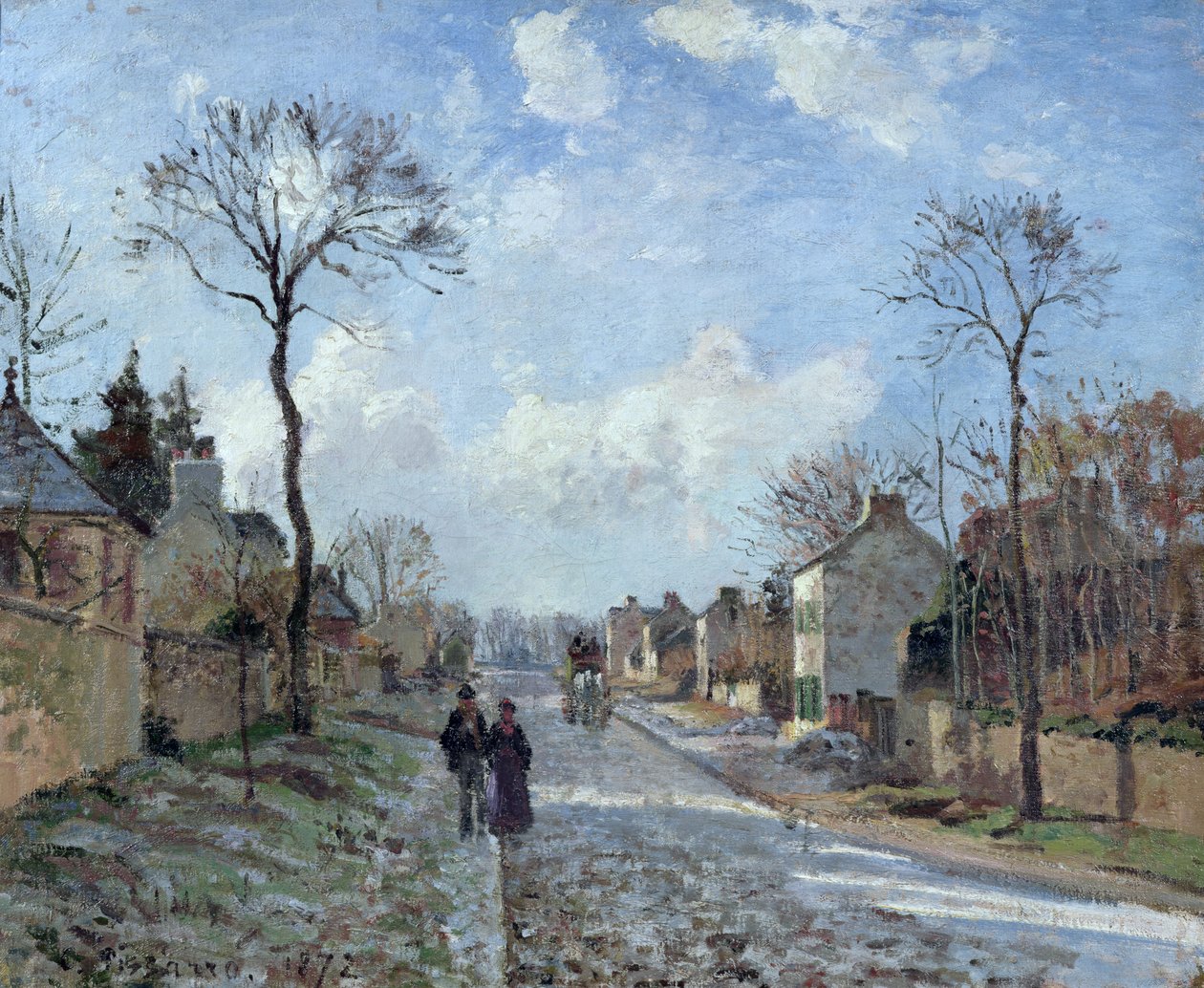 Az út Louveciennes-be, 1872 alkotó: Camille Jacob Pissarro