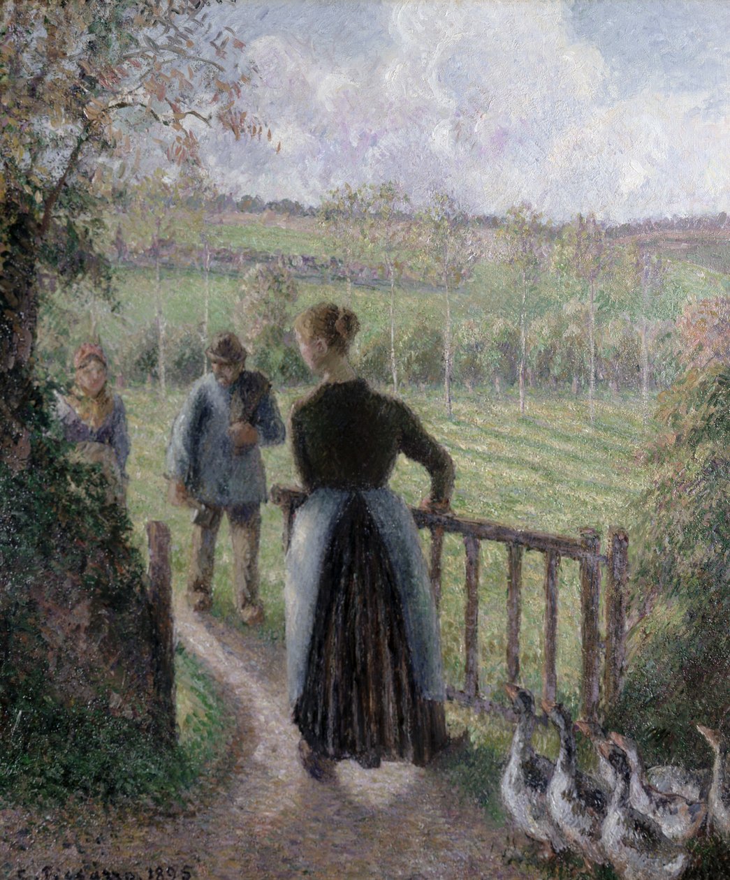 A nő a libákkal, 1895 alkotó: Camille Jacob Pissarro