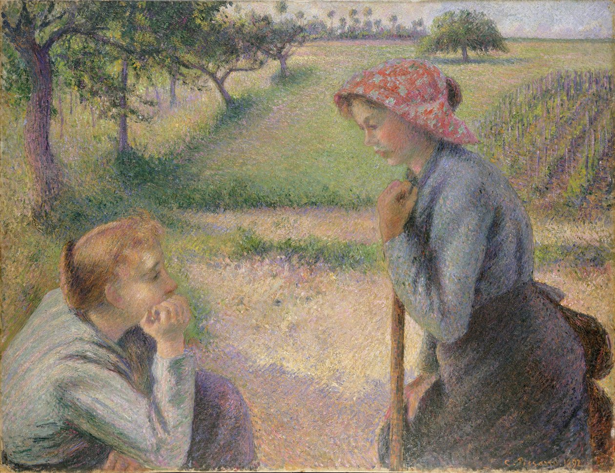 Két fiatal parasztasszony alkotó: Camille Jacob Pissarro