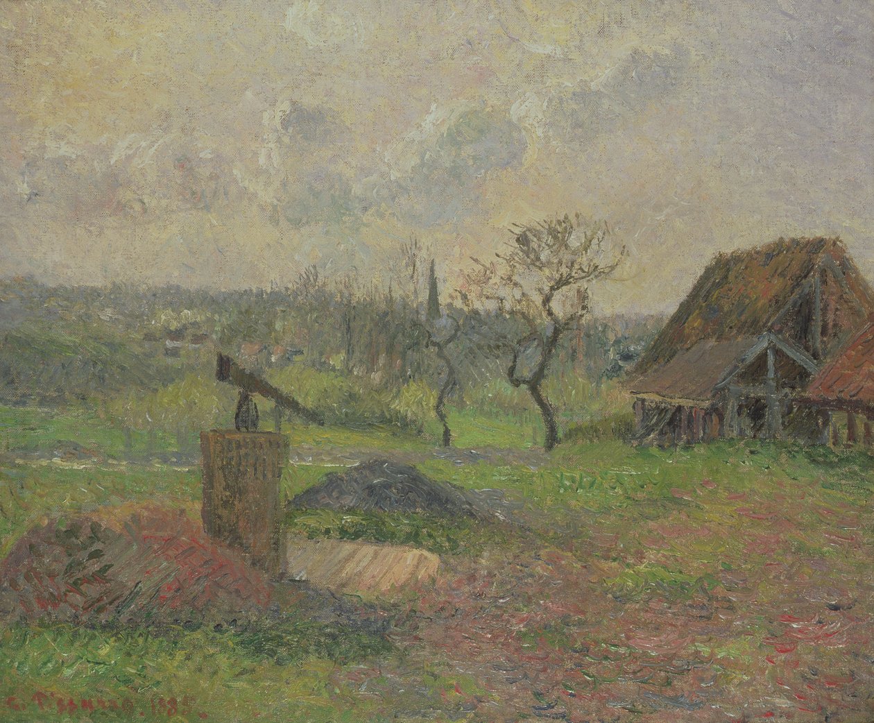 A téglagyár Eragny, 1885 alkotó: Camille Jacob Pissarro