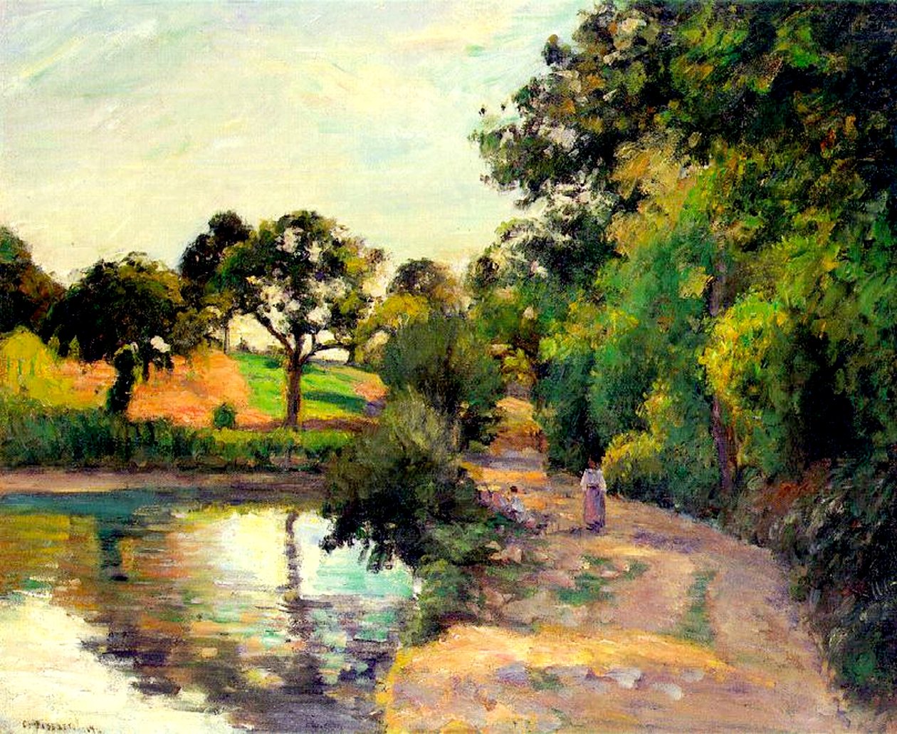 Egy tó Montfoucault-ban, 1874 alkotó: Camille Jacob Pissarro