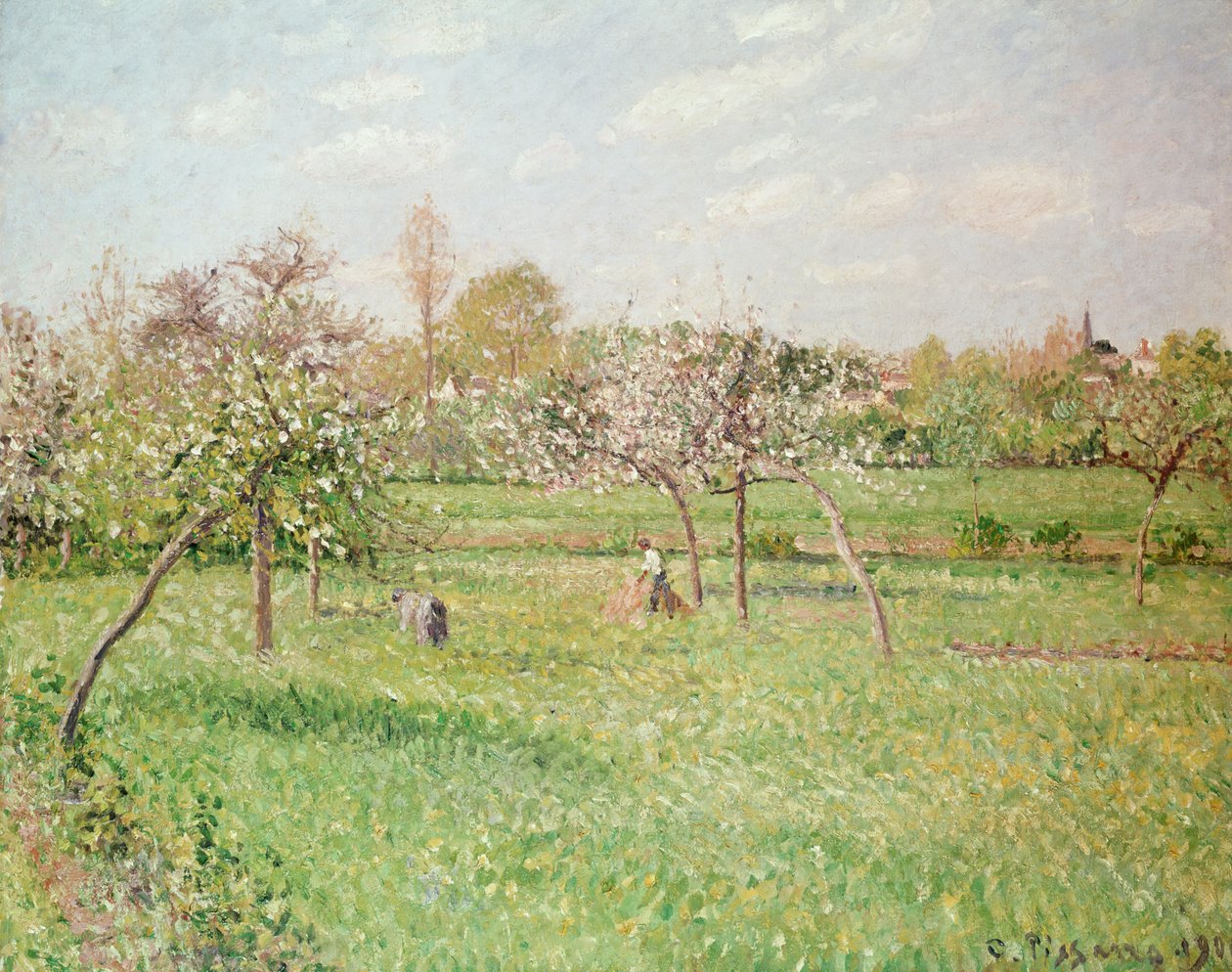 Almafák Gragny-ban, délutáni nap, 1900 alkotó: Camille Jacob Pissarro