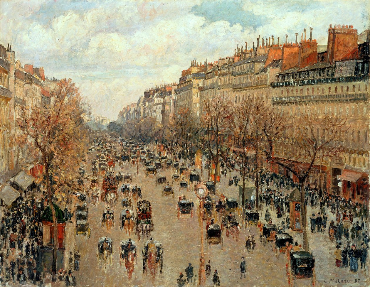 Boulevard Montmartre alkotó: Camille Jacob Pissarro