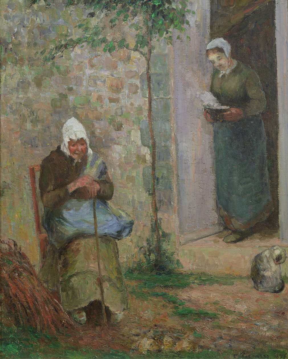 Jótékonyság, 1876 alkotó: Camille Jacob Pissarro