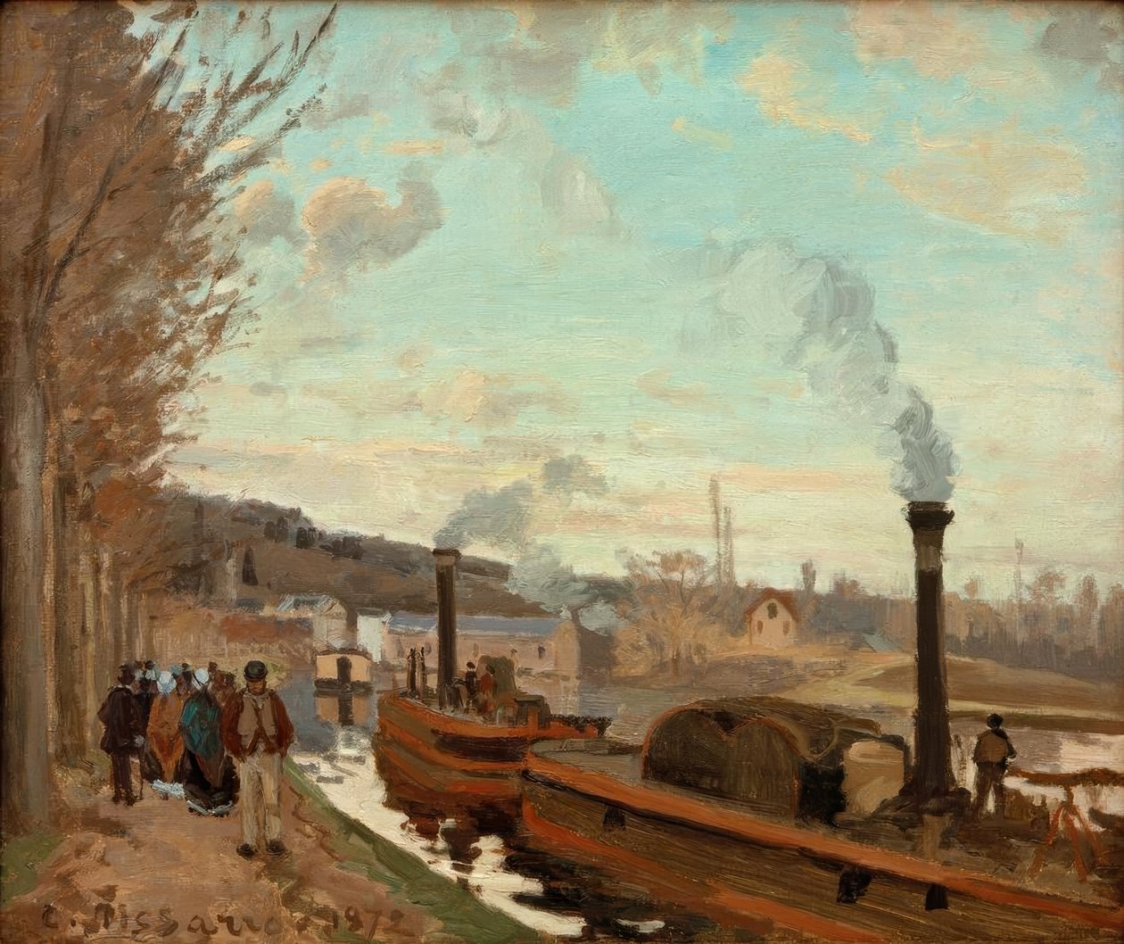 A Szajna Port-Marlyban alkotó: Camille Jacob Pissarro