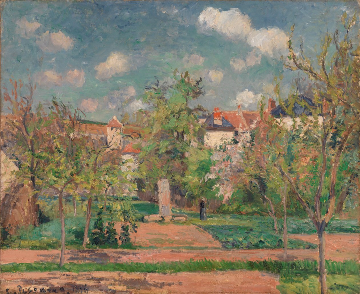 Kert teljes napfényben alkotó: Camille Jacob Pissarro