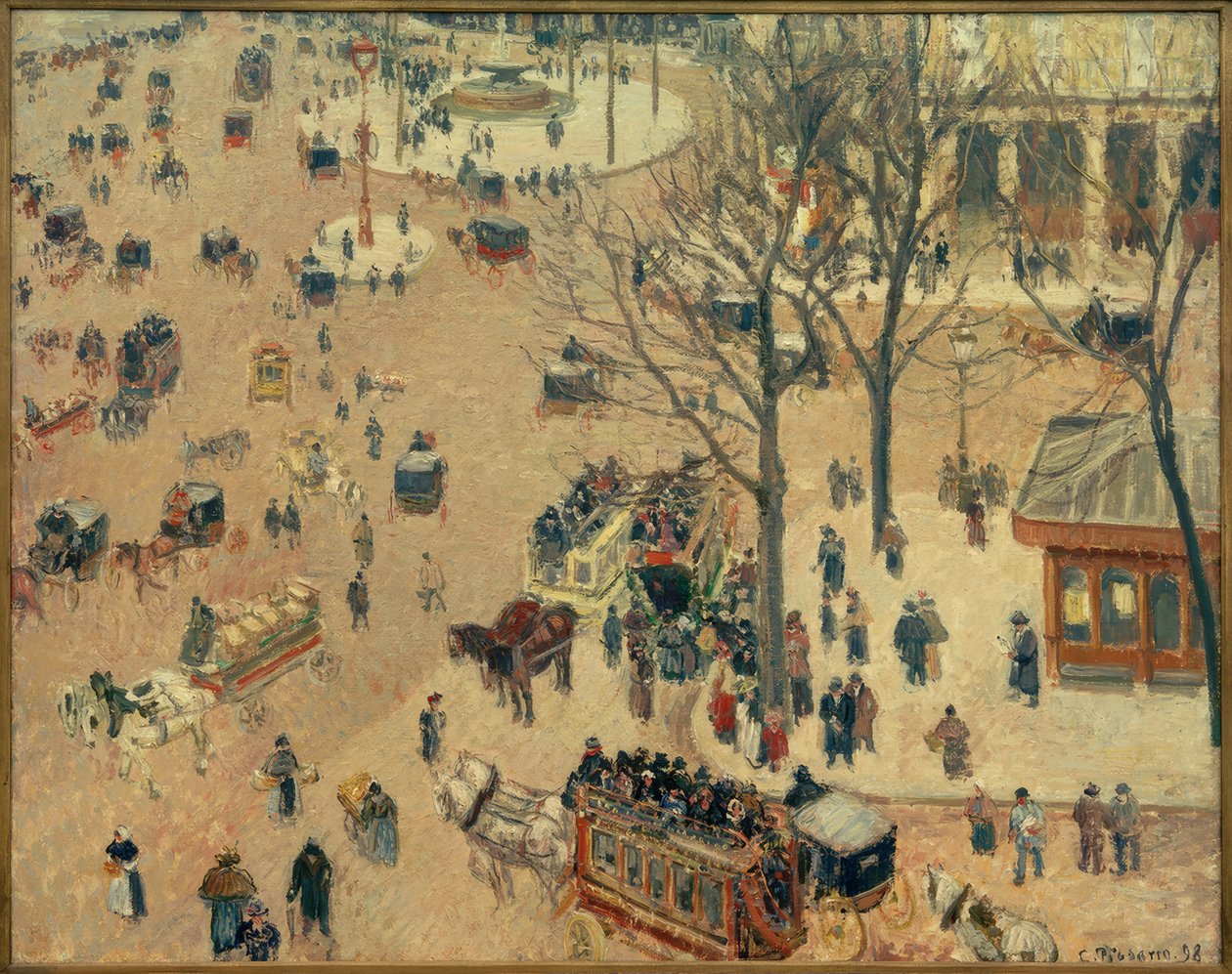 A Francia Színház tér alkotó: Camille Jacob Pissarro