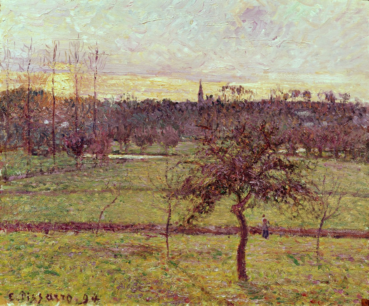 Eragny-i tájkép, 1894 alkotó: Camille Jacob Pissarro