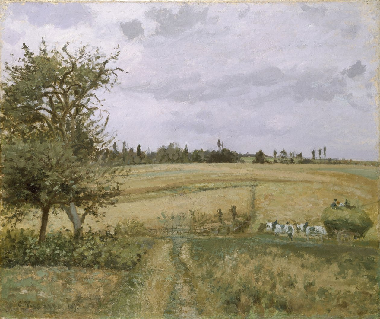 Tájkép Pontoise-ban, 19. század alkotó: Camille Jacob Pissarro