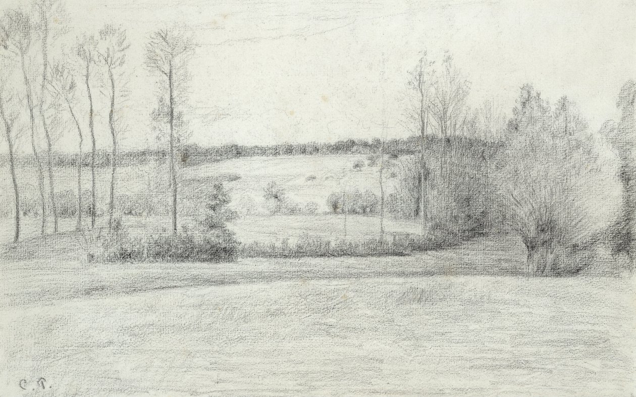Tájkép fákkal, 1895-1900 alkotó: Camille Jacob Pissarro