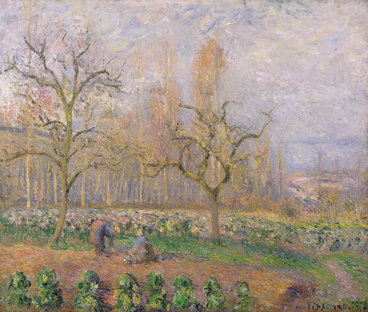 Pontoise-i gyümölcsöskert, 1878 alkotó: Camille Jacob Pissarro