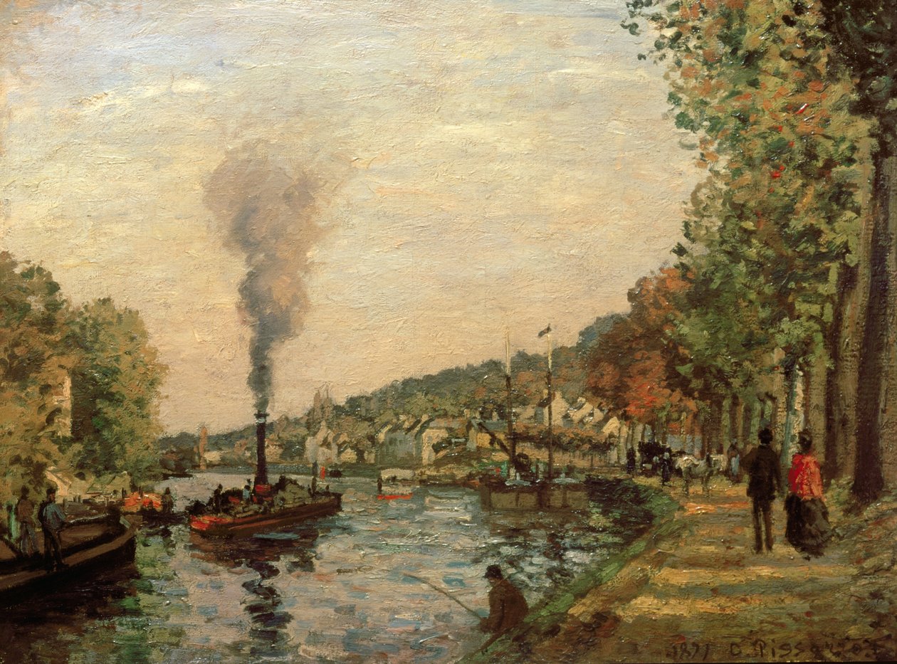 Folyói jelenet, 1871 alkotó: Camille Jacob Pissarro