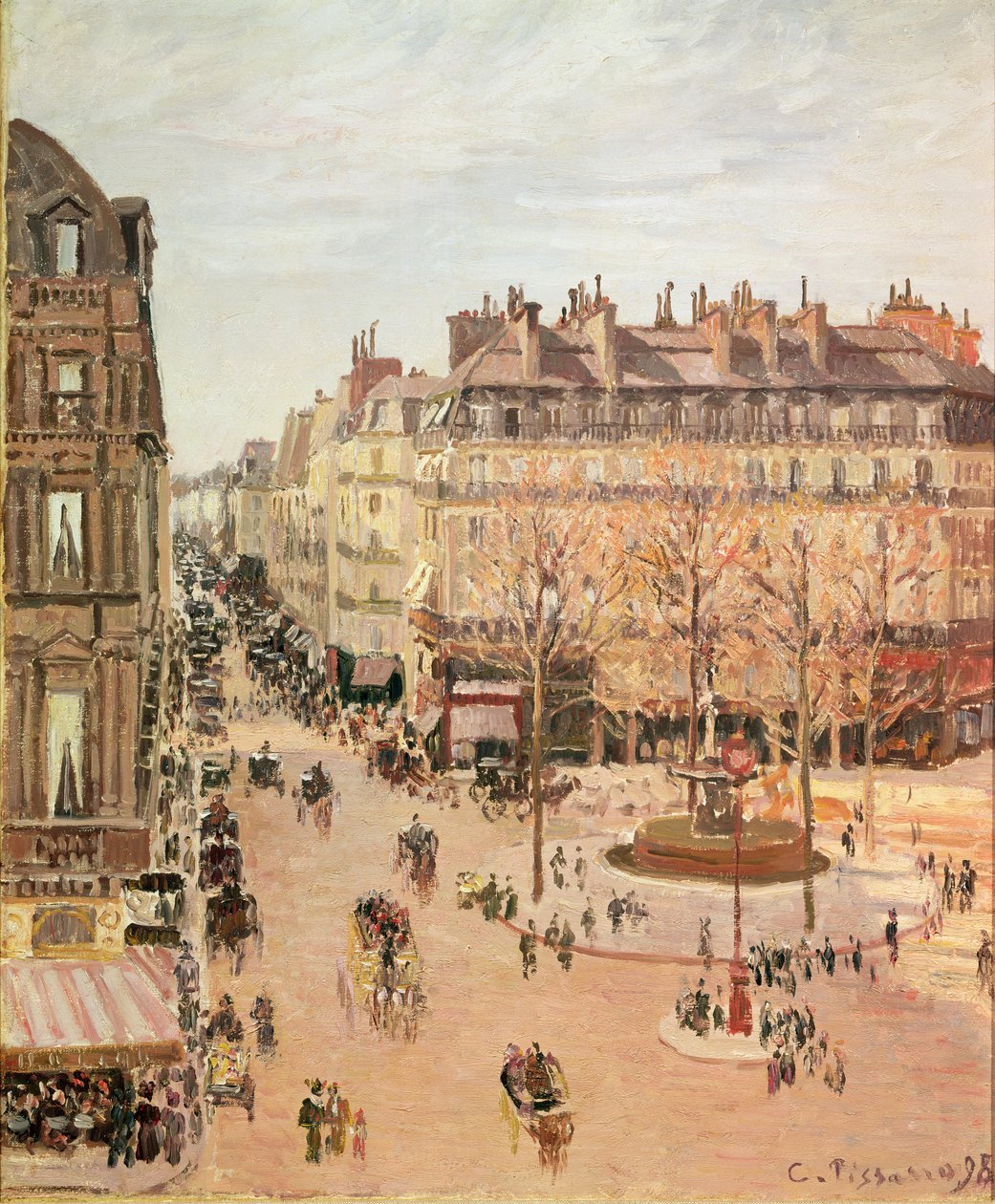 Rue Saint-Honore, Naphatás, délután, 1898 alkotó: Camille Jacob Pissarro