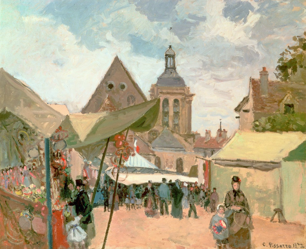 Szeptember Fete, Pontoise, 1872 alkotó: Camille Jacob Pissarro
