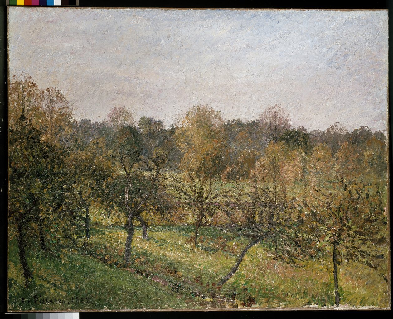 Naplemente Eragny-nál, 1902 alkotó: Camille Jacob Pissarro