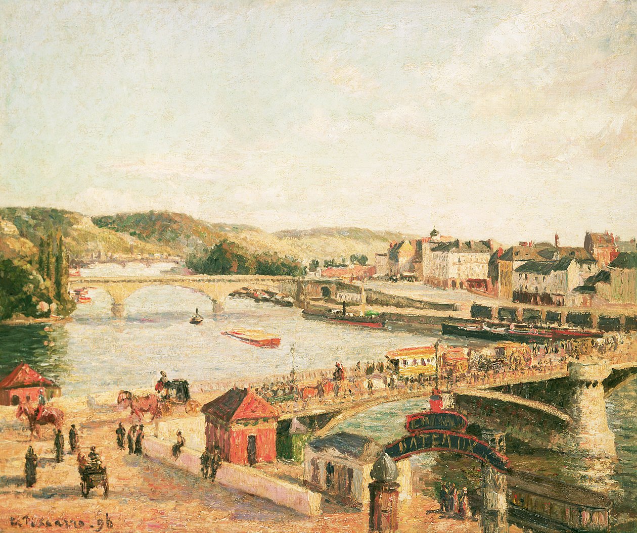 Napfény Rouenben, 1896 alkotó: Camille Jacob Pissarro
