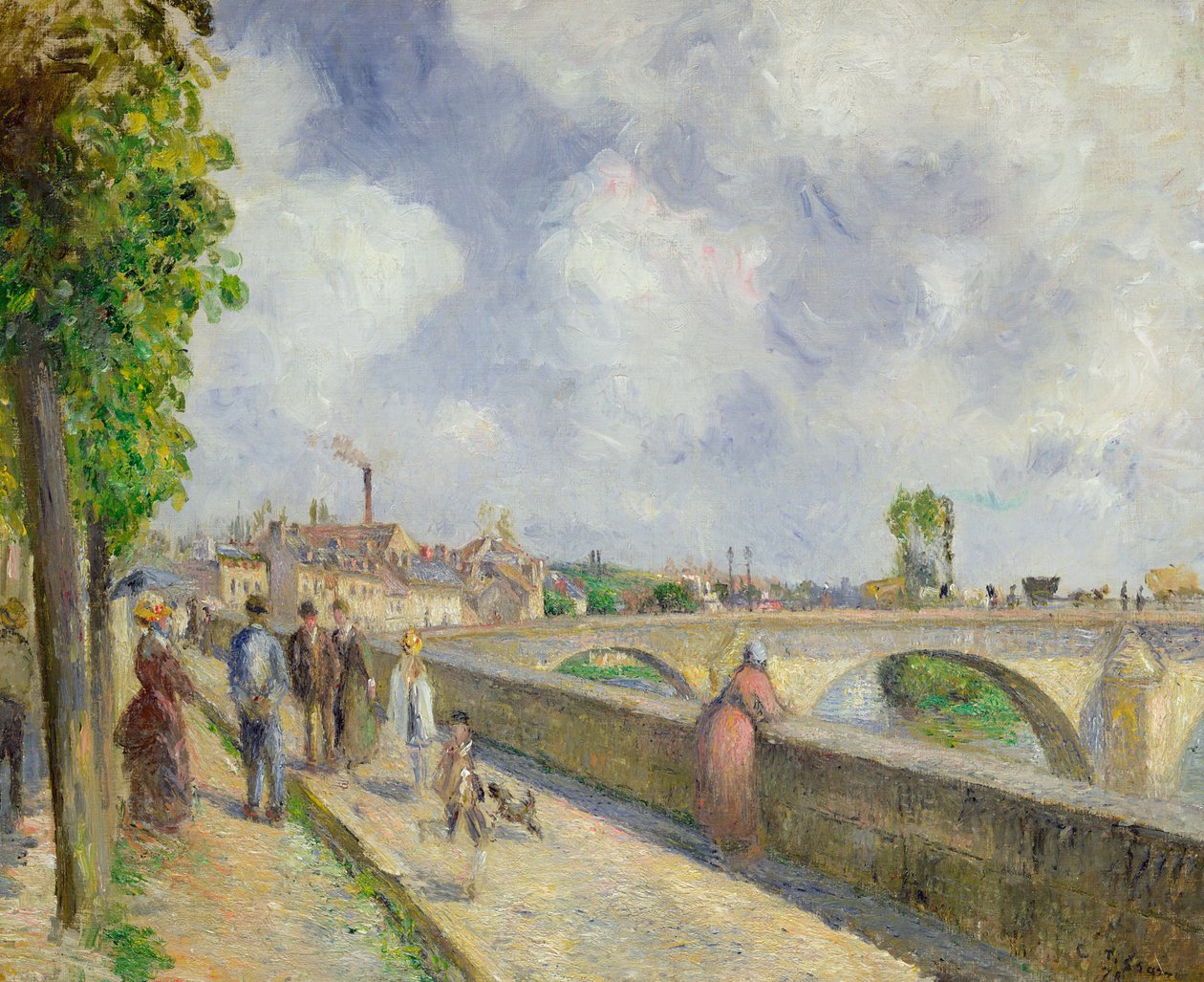 A pontoise-i híd, 1878 alkotó: Camille Jacob Pissarro