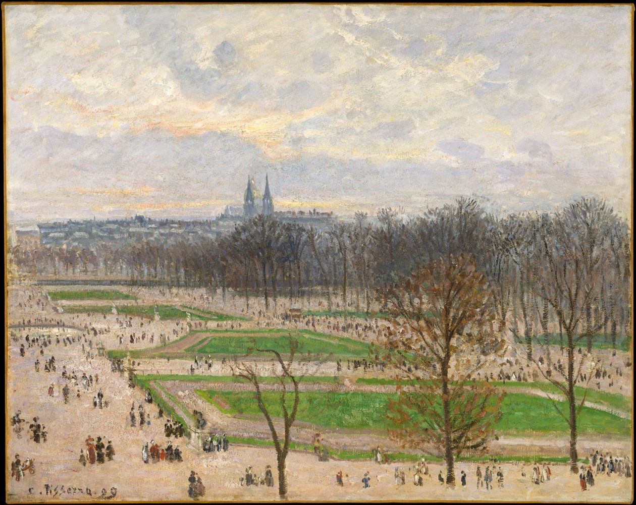 A Tuileriák kertje egy téli délutánon alkotó: Camille Jacob Pissarro