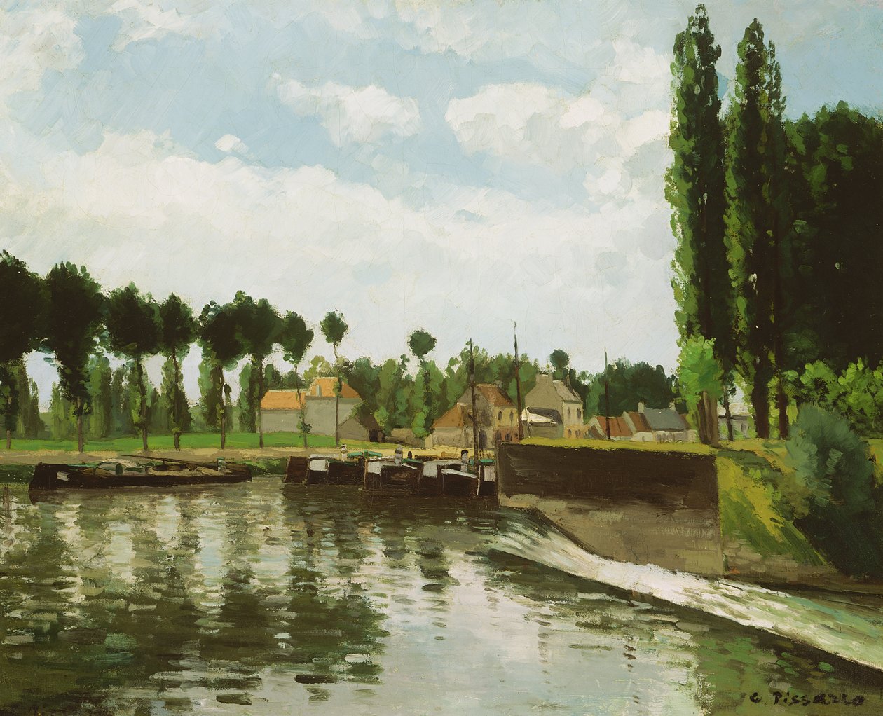 Pontoise-i zár, 1869-70 alkotó: Camille Jacob Pissarro