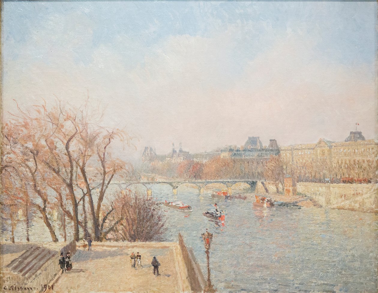 A Louvre: Reggel, napfény alkotó: Camille Jacob Pissarro