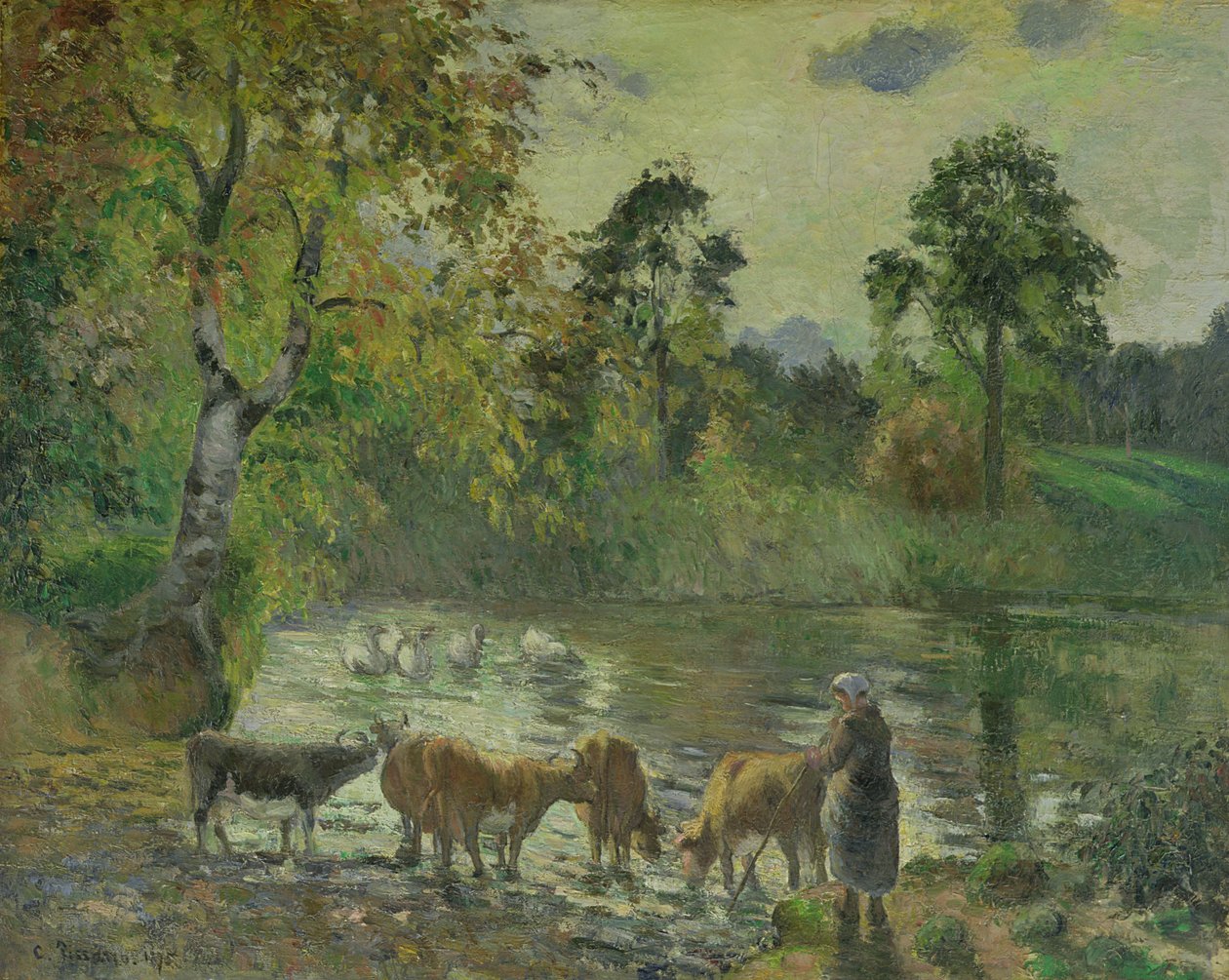 A montfoucault-i tavacska, 1875 alkotó: Camille Jacob Pissarro
