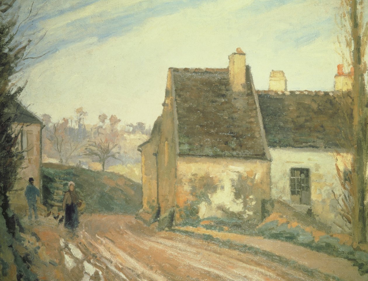 The Tumbledown Cottage Osny közelében, 1872 alkotó: Camille Jacob Pissarro