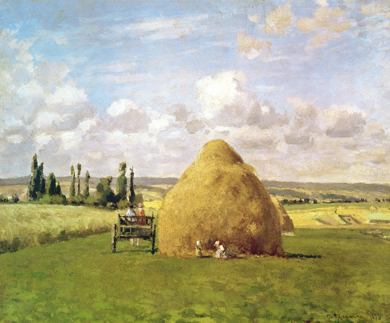 A szénakazal, Pontoise, 1873 alkotó: Camille Jacob Pissarro