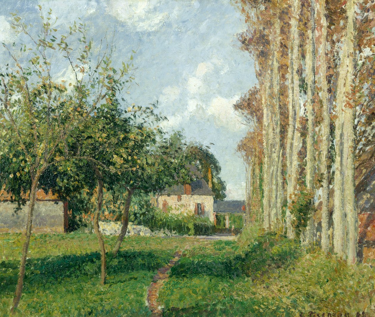 Varengeville, a Manor Inn, délután, 1889 alkotó: Camille Jacob Pissarro