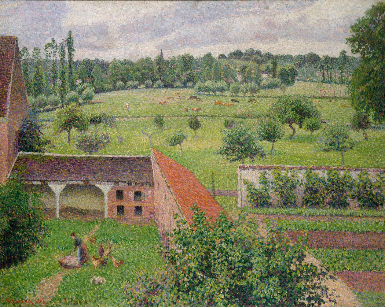 Kilátás az ablakomból, Éragny-sur-Epte alkotó: Camille Jacob Pissarro