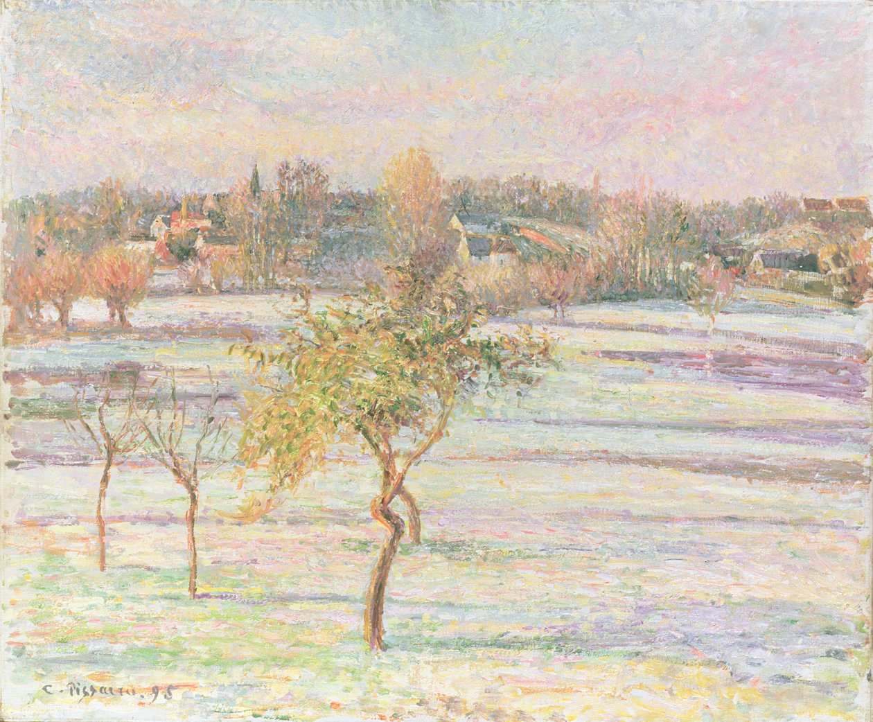 Fehér fagy Eragnyban, 1895 alkotó: Camille Jacob Pissarro
