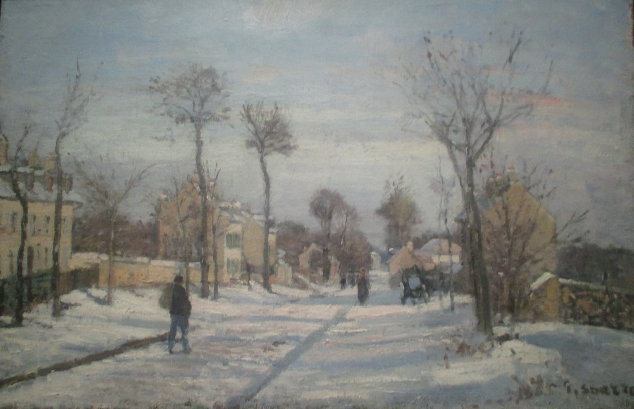 a Louveciennes -i Versailles -i út alkotó: Camille Jacob Pissarro