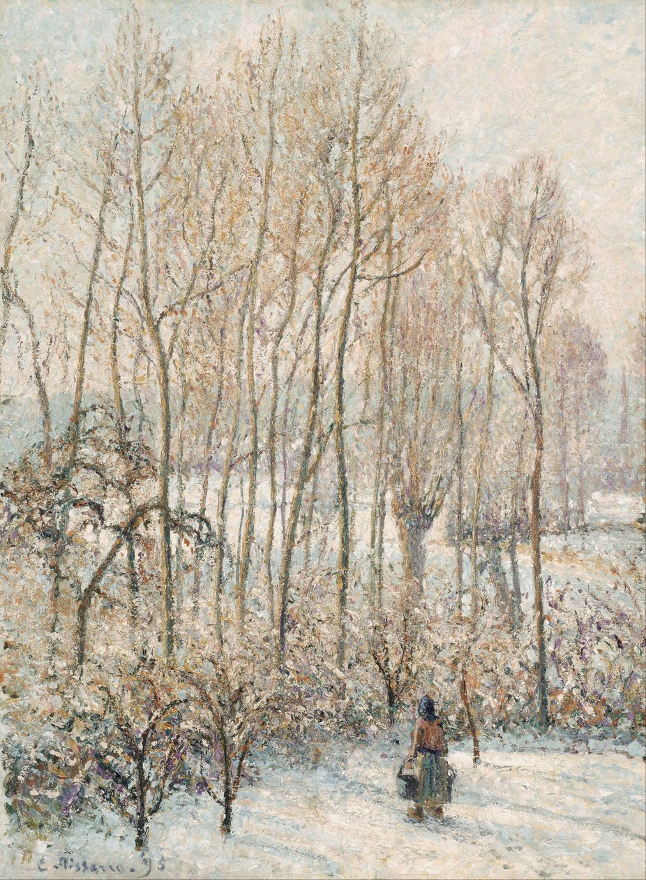 Reggeli napfény a havon, Eragny-sur-Epte alkotó: Camille Jacob Pissarro