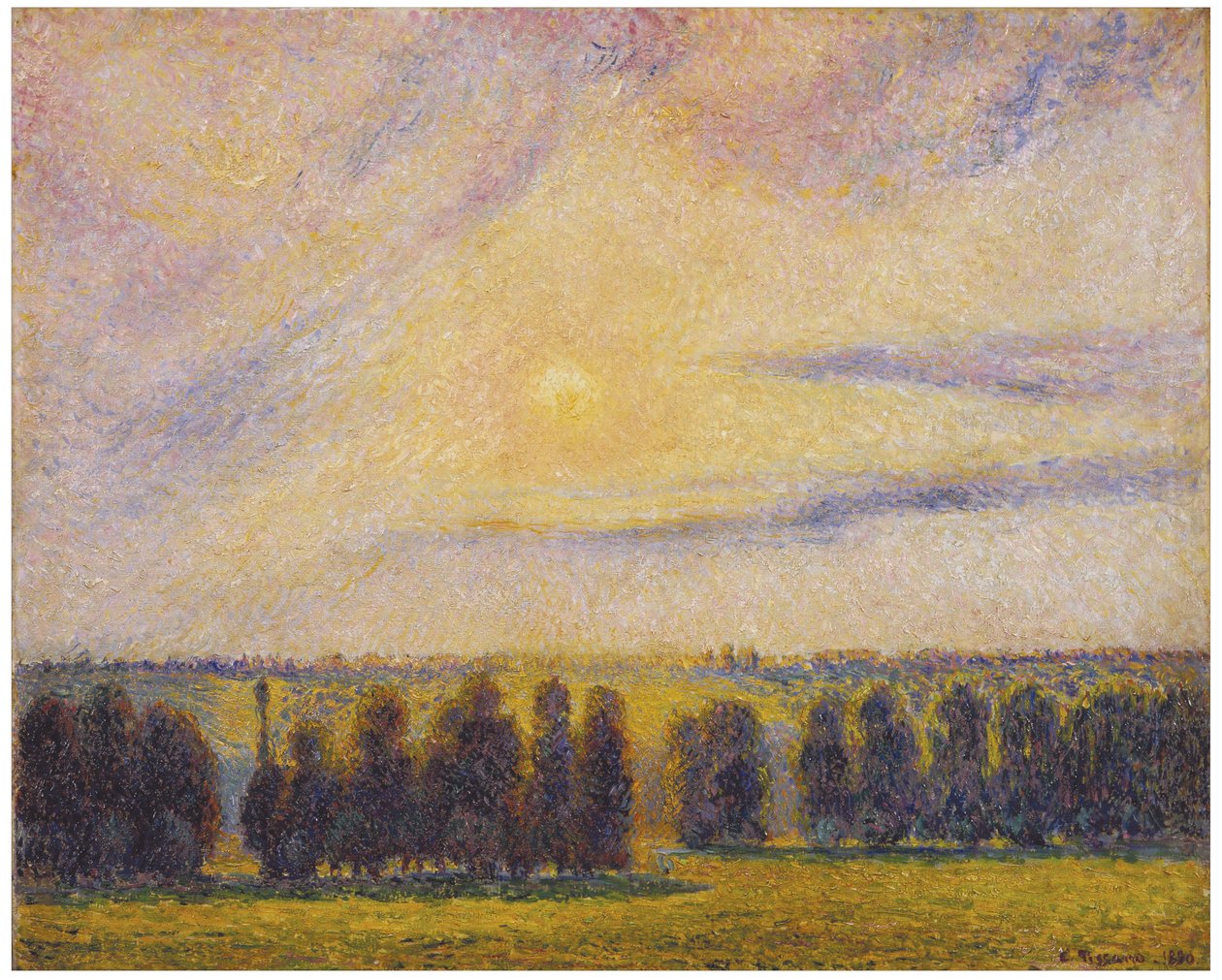 Naplemente Eragnyban alkotó: Camille Jacob Pissarro