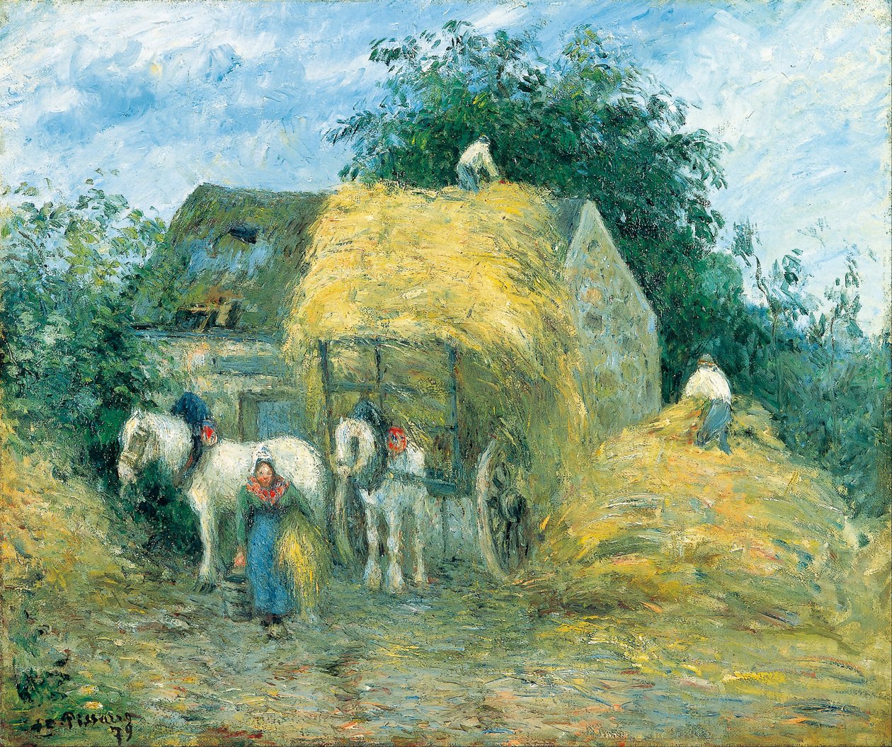 A széna kocsi, Montfoucault alkotó: Camille Jacob Pissarro