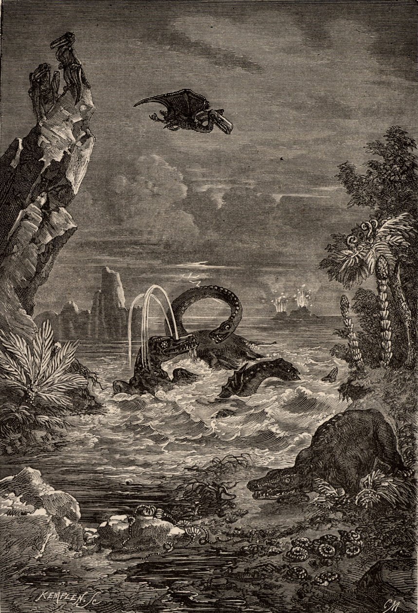 Föld a dinoszauruszok idején alkotó: Camille Flammarion
