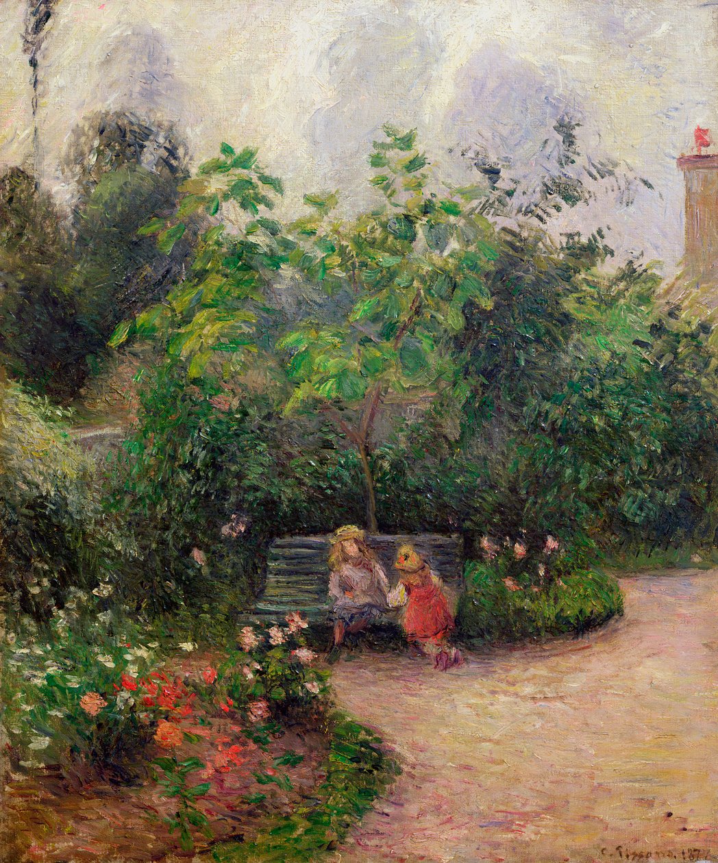 A kert sarka az Ermitázsban, Pontoise, 1877 alkotó: Camille Jacob Pissarro