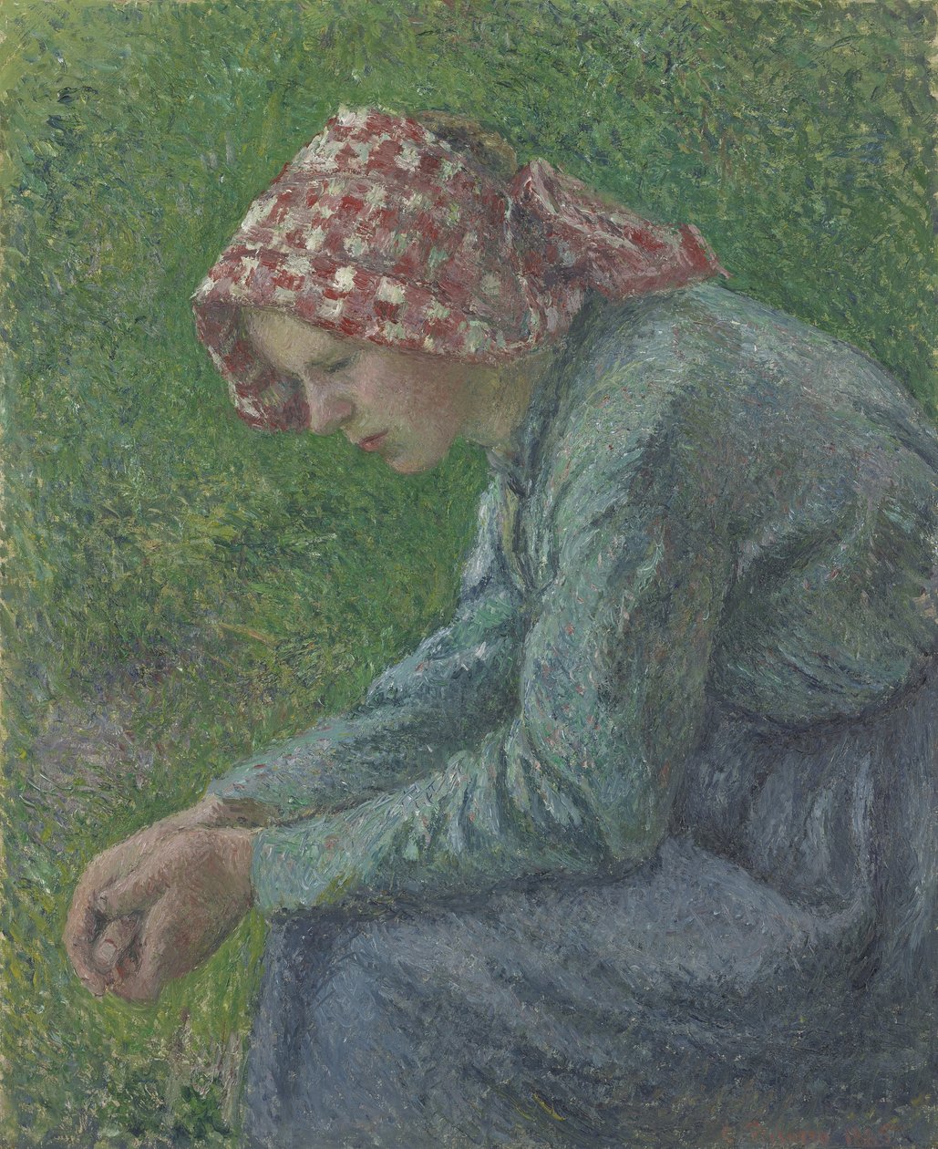 Ülő parasztasszony, 1885 alkotó: Camille Jacob Pissarro