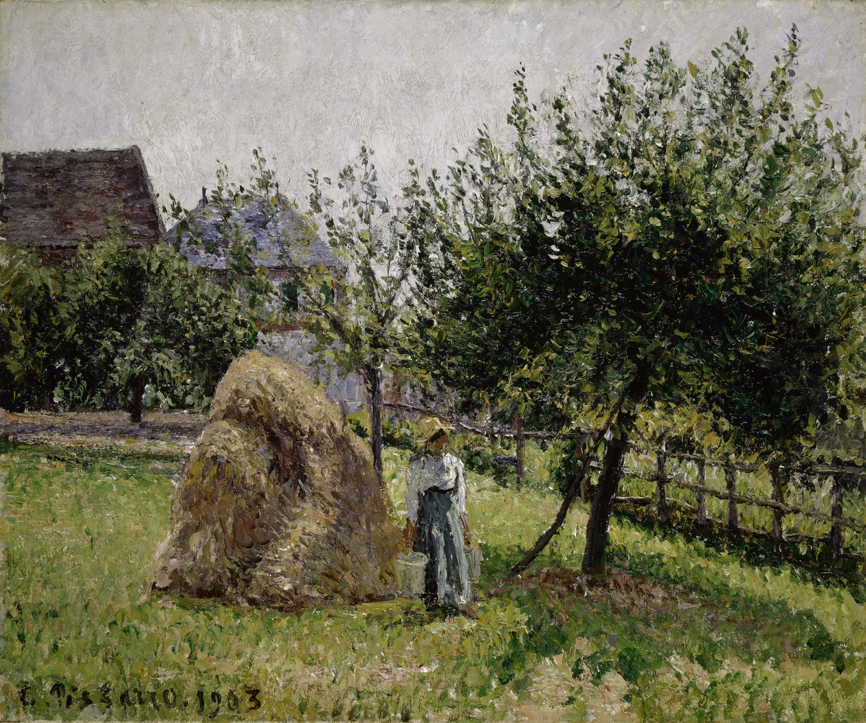 Almafák Eragnyban, napsütéses reggel, 1903 alkotó: Camille Jacob Pissarro