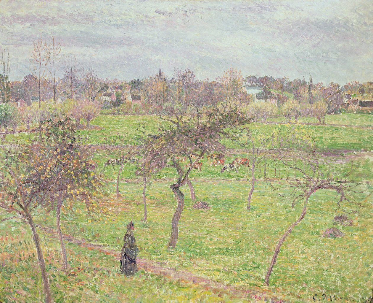 Almafák a réten Eragnyban, 1894 alkotó: Camille Jacob Pissarro