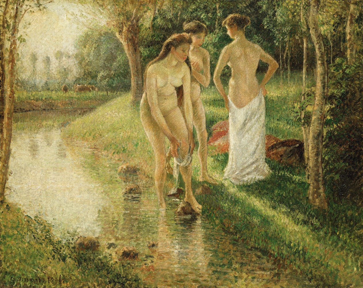 Fürdőzők, 1896 alkotó: Camille Jacob Pissarro