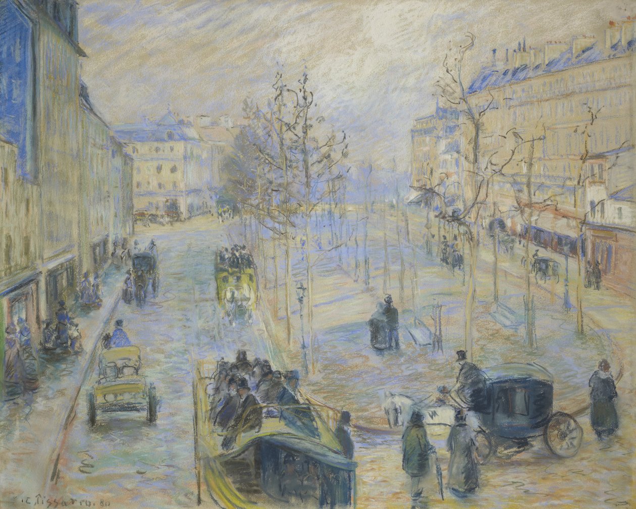 Boulevard Rochechouart, 1880 alkotó: Camille Jacob Pissarro