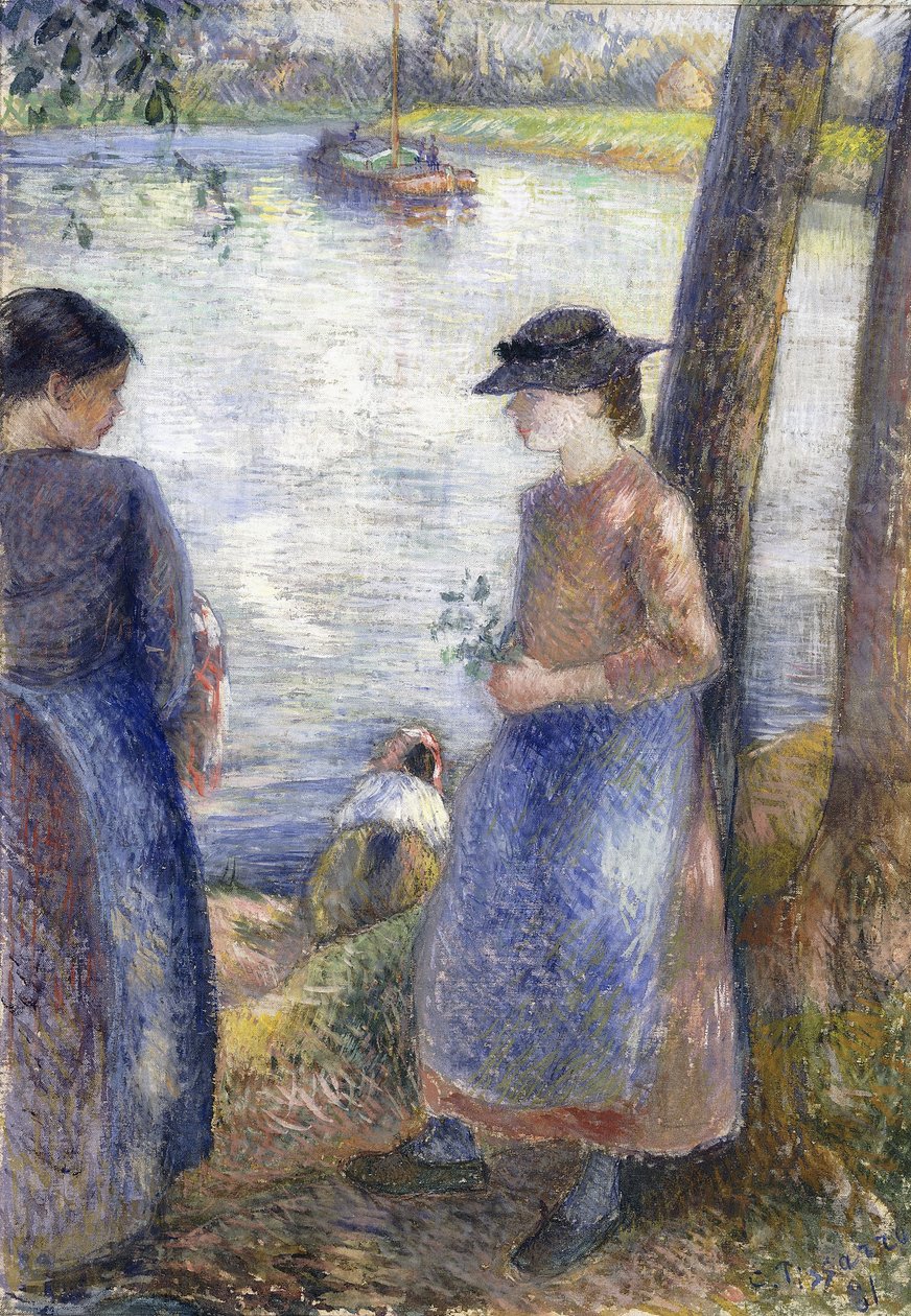 A víz mellett, 1881 alkotó: Camille Jacob Pissarro