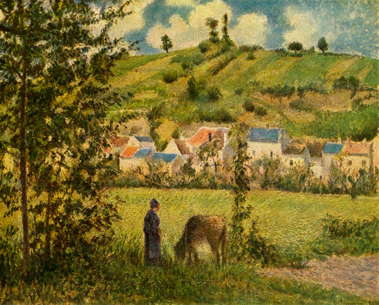 Chaponval, 1880, 1939. alkotó: Camille Jacob Pissarro