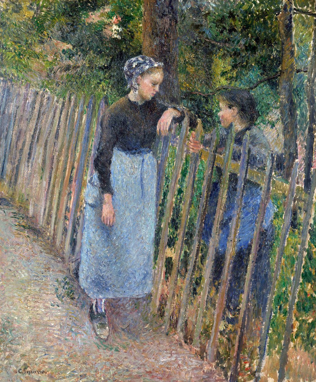 Beszélgetés, 1881 körül alkotó: Camille Jacob Pissarro
