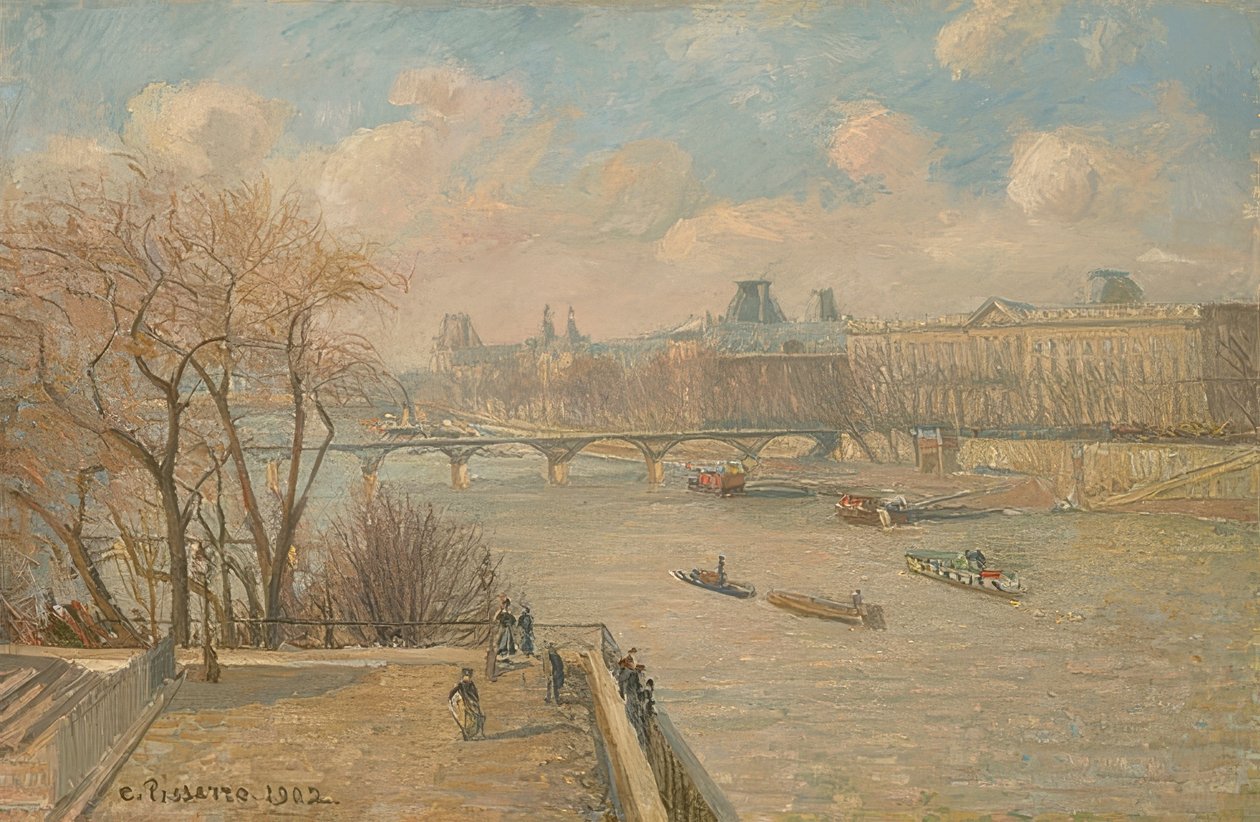 A Louvre a Pont Neuf felől 1902 alkotó: Camille Jacob Pissarro