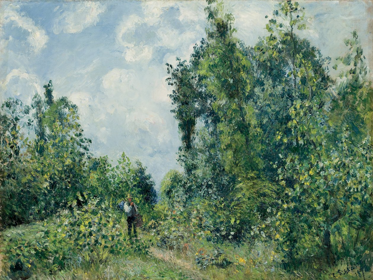 Edge of the Woods; Fa széle, 1878 alkotó: Camille Jacob Pissarro