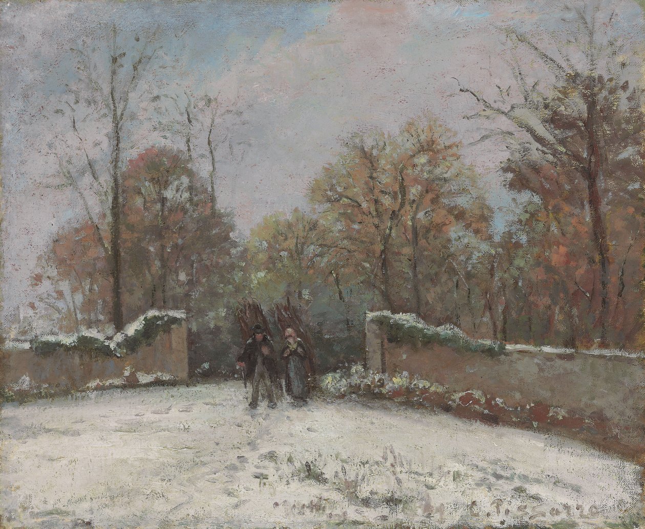 Belépve a Marly-erdőbe, alkotó: Camille Jacob Pissarro