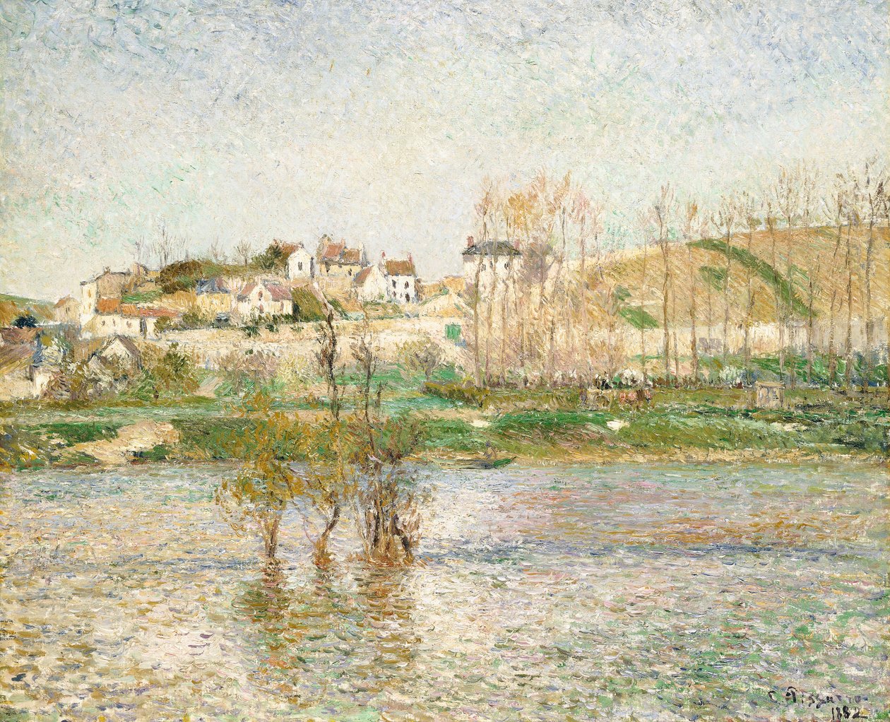 Pontoise-i árvíz, 1882 alkotó: Camille Jacob Pissarro